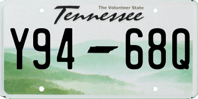 TN license plate Y9468Q