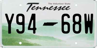 TN license plate Y9468W