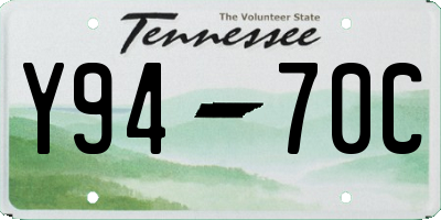 TN license plate Y9470C