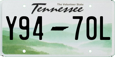 TN license plate Y9470L