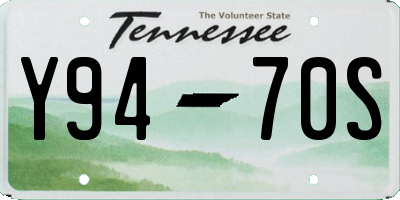 TN license plate Y9470S