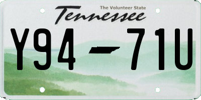 TN license plate Y9471U