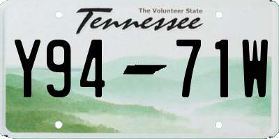 TN license plate Y9471W
