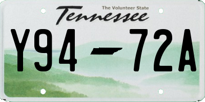 TN license plate Y9472A