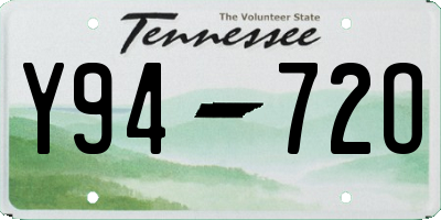 TN license plate Y9472O