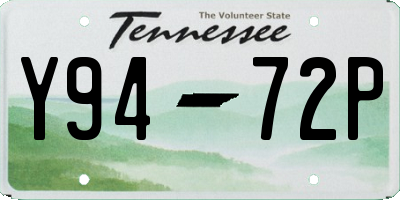 TN license plate Y9472P