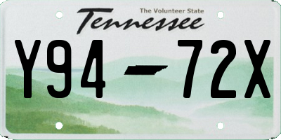 TN license plate Y9472X