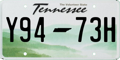 TN license plate Y9473H