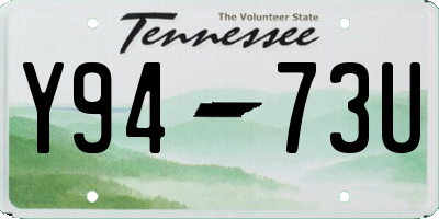 TN license plate Y9473U