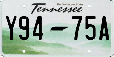 TN license plate Y9475A