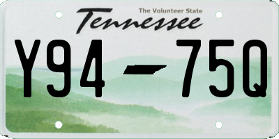 TN license plate Y9475Q