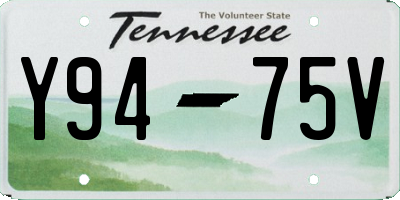 TN license plate Y9475V