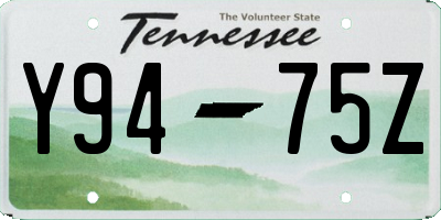 TN license plate Y9475Z