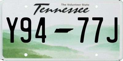 TN license plate Y9477J