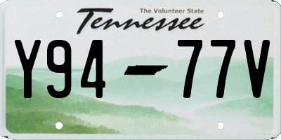 TN license plate Y9477V