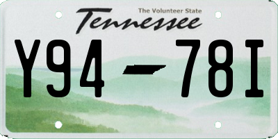 TN license plate Y9478I