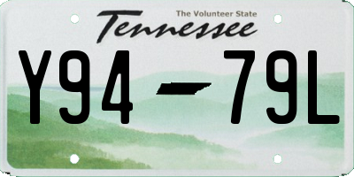 TN license plate Y9479L