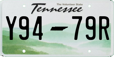 TN license plate Y9479R
