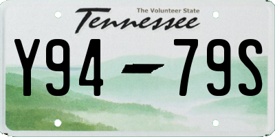 TN license plate Y9479S