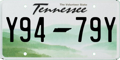 TN license plate Y9479Y