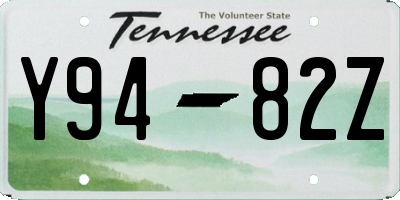 TN license plate Y9482Z