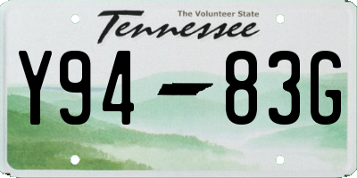 TN license plate Y9483G