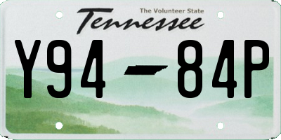 TN license plate Y9484P