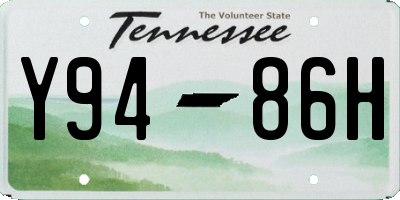 TN license plate Y9486H