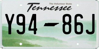 TN license plate Y9486J