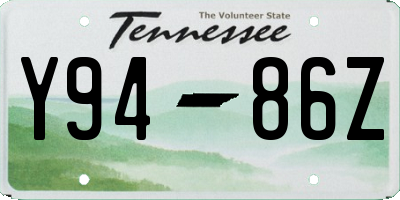 TN license plate Y9486Z