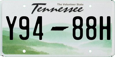 TN license plate Y9488H