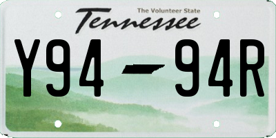 TN license plate Y9494R