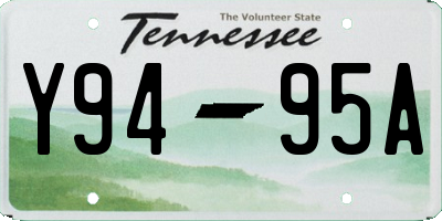 TN license plate Y9495A