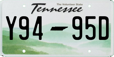 TN license plate Y9495D