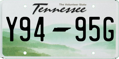 TN license plate Y9495G