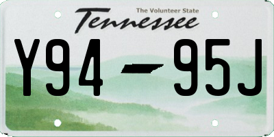 TN license plate Y9495J