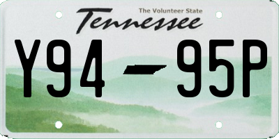 TN license plate Y9495P