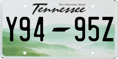 TN license plate Y9495Z