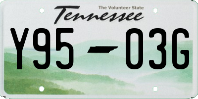 TN license plate Y9503G