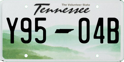 TN license plate Y9504B