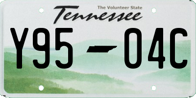 TN license plate Y9504C