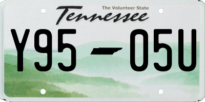 TN license plate Y9505U