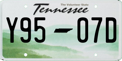 TN license plate Y9507D