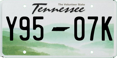 TN license plate Y9507K