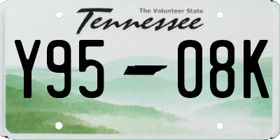 TN license plate Y9508K