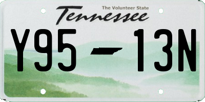 TN license plate Y9513N