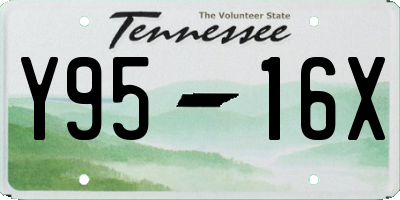 TN license plate Y9516X