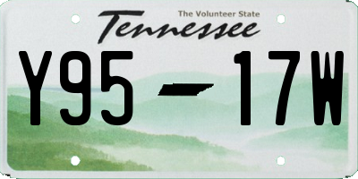 TN license plate Y9517W
