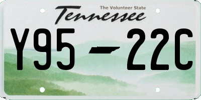 TN license plate Y9522C
