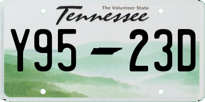 TN license plate Y9523D